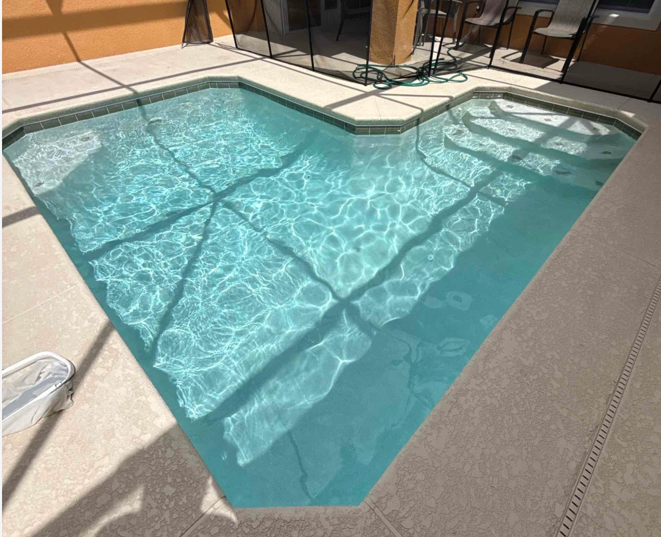 Crystal-clear maintained pool in Florida