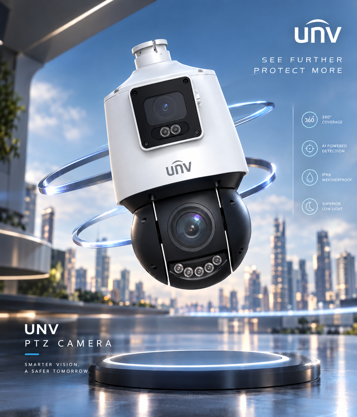 PropGuard 4K camera system with bullet cameras, PTZ dome and vandal-proof dome